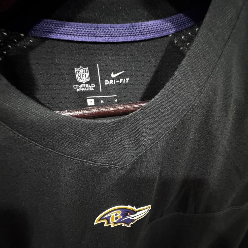 Nike Baltimore Ravens NFL Dri-FIT Coaches T-Shirt‎ Men's Medium Black $67
